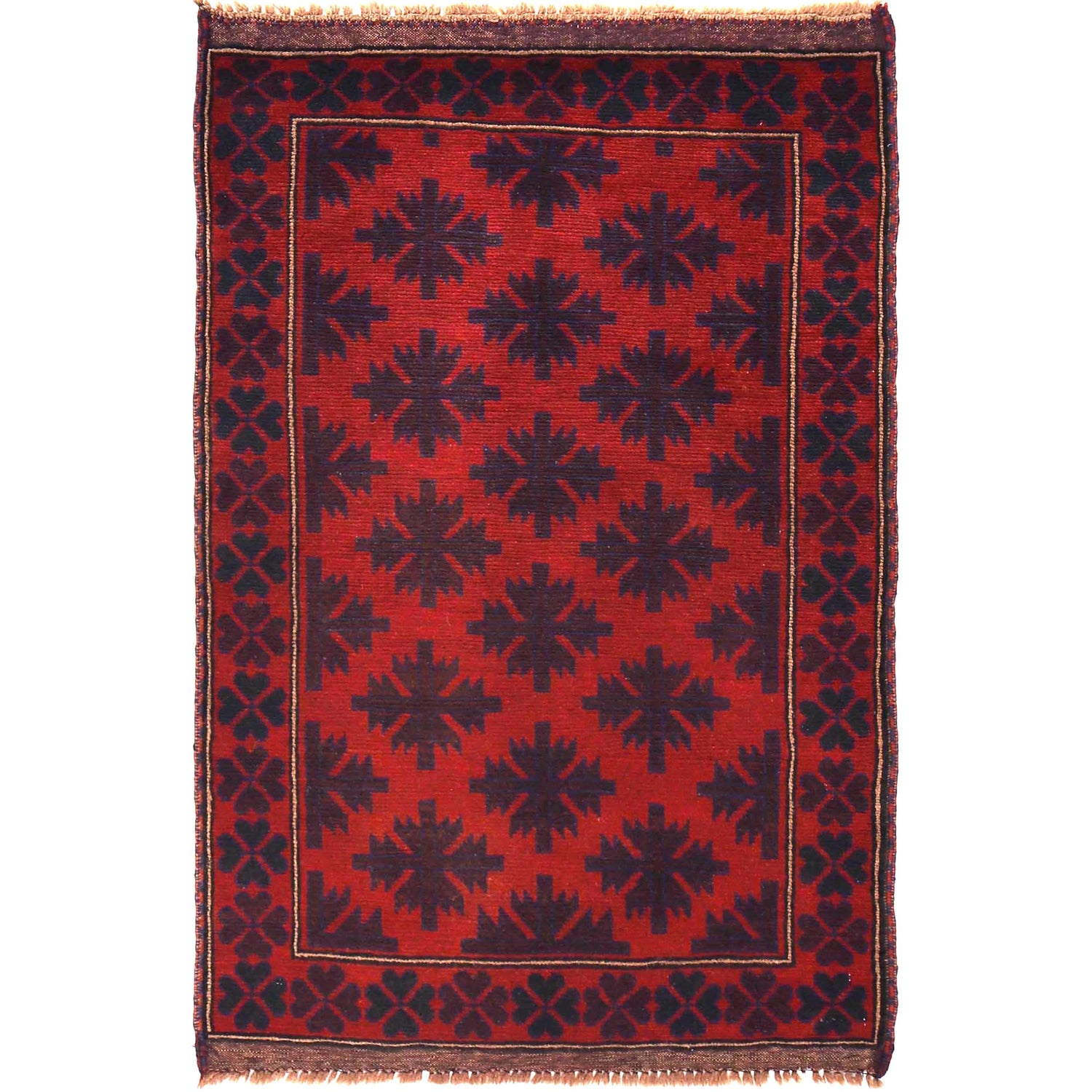 Hand Knotted Baluchi Rug 2' 9" x 4' 8" ft / 85 x 143 cm - No. W15517
