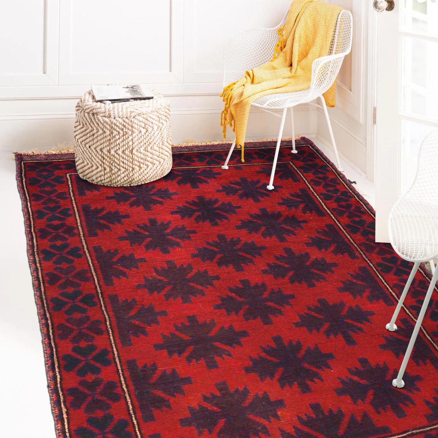 Hand Knotted Baluchi Rug 2' 9" x 4' 8" ft / 85 x 143 cm - No. W15517