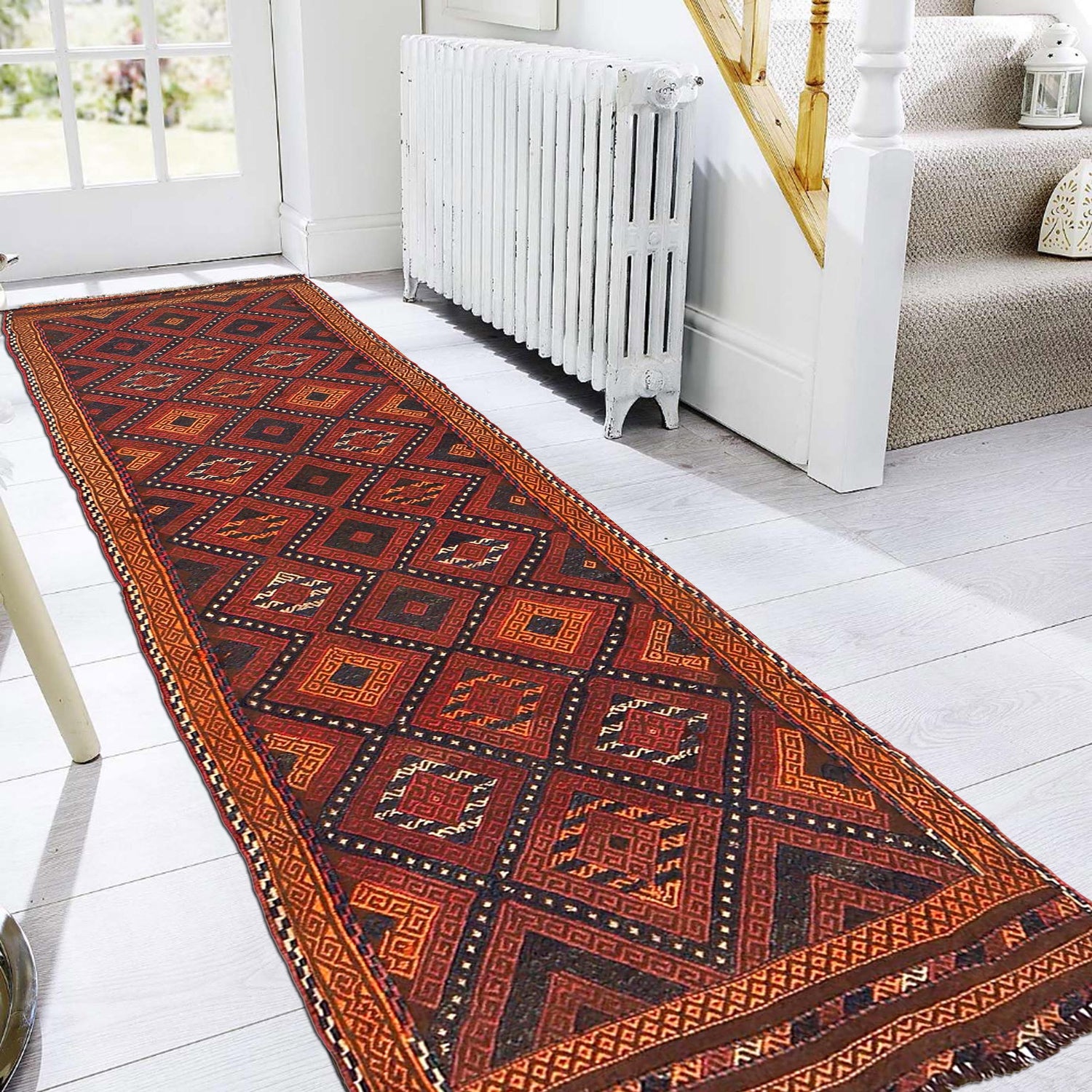 Handmade Flatweave Kilim Runner 1' 10" x 6' 7" ft / 55 x 200 cm - No. W17008