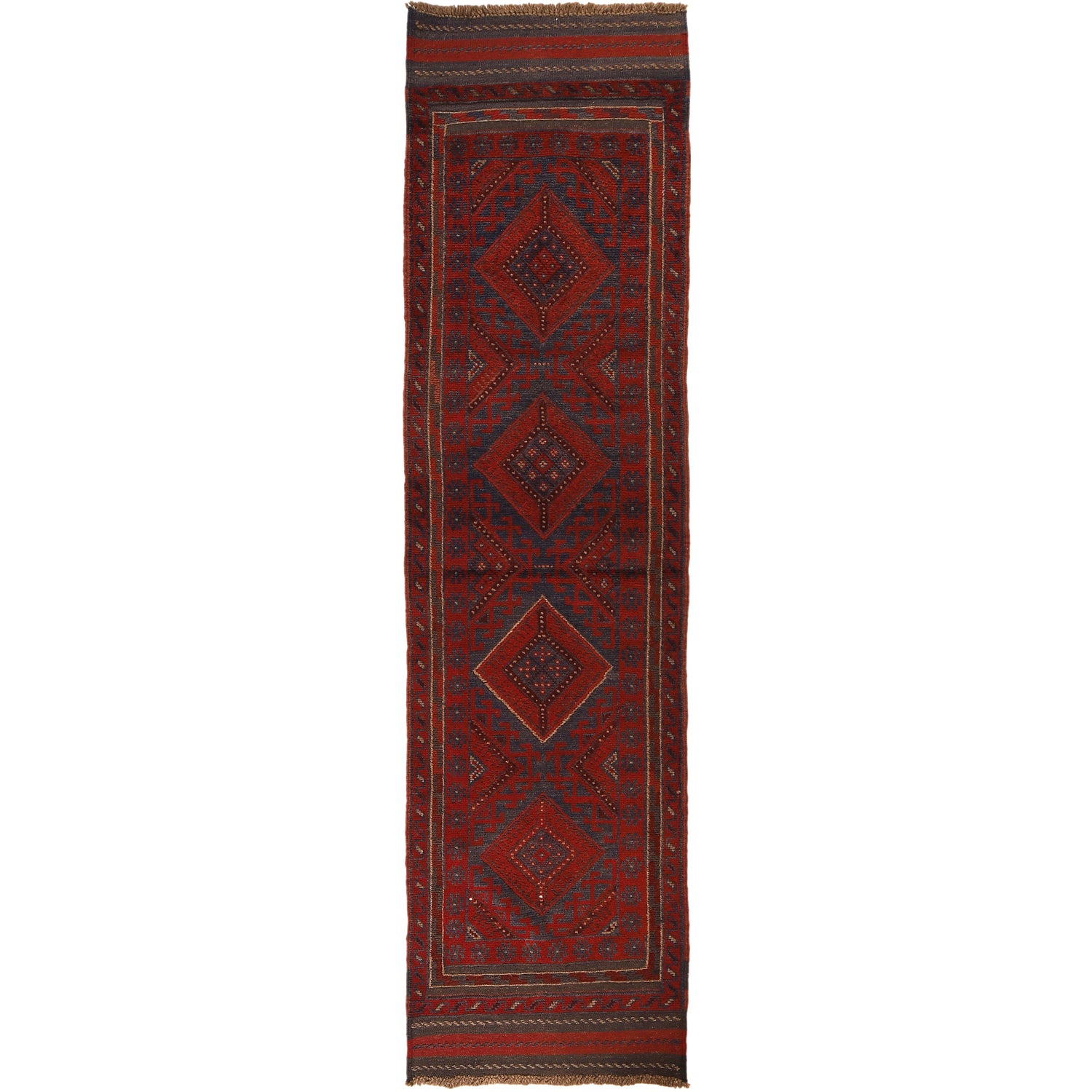 Handmade Mushwani Runner Rug 1' 11" x 7' 11" ft / 59 x 242 cm - No. W17066