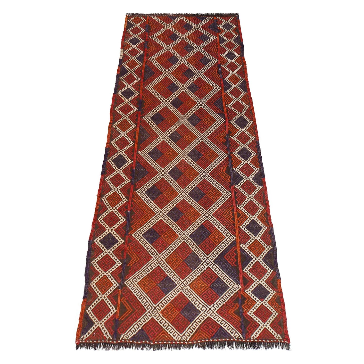 Handmade Suzani Kilim Runner 2' 8" x 8' 5" ft / 81 x 257 cm - No. W17121