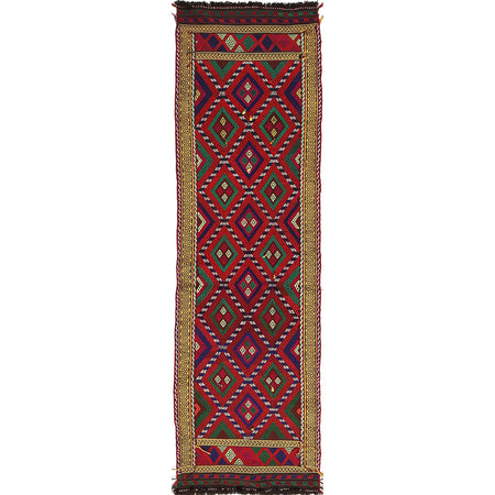 Long Kilim Runner 2' 6" x 9' 11" ft / 74 x 276 cm - No. W17682