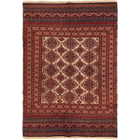 Handmade Maliki Kilim 4' 2" x 6' 0" ft / 126 x 184 cm - No. W18126
