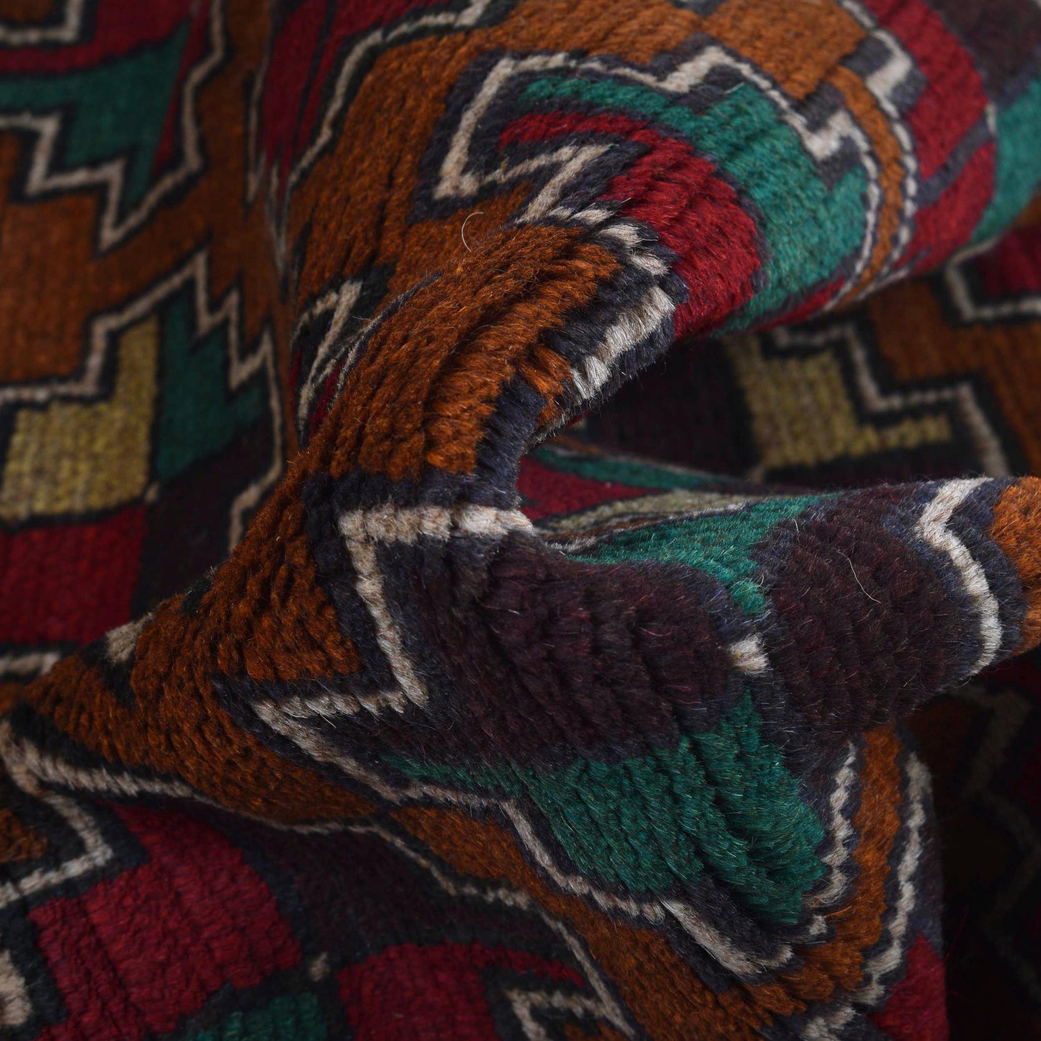 Brown Color Baloch Runner 2' 3" x 6' 9" ft / 68 x 205 cm - No. W18379