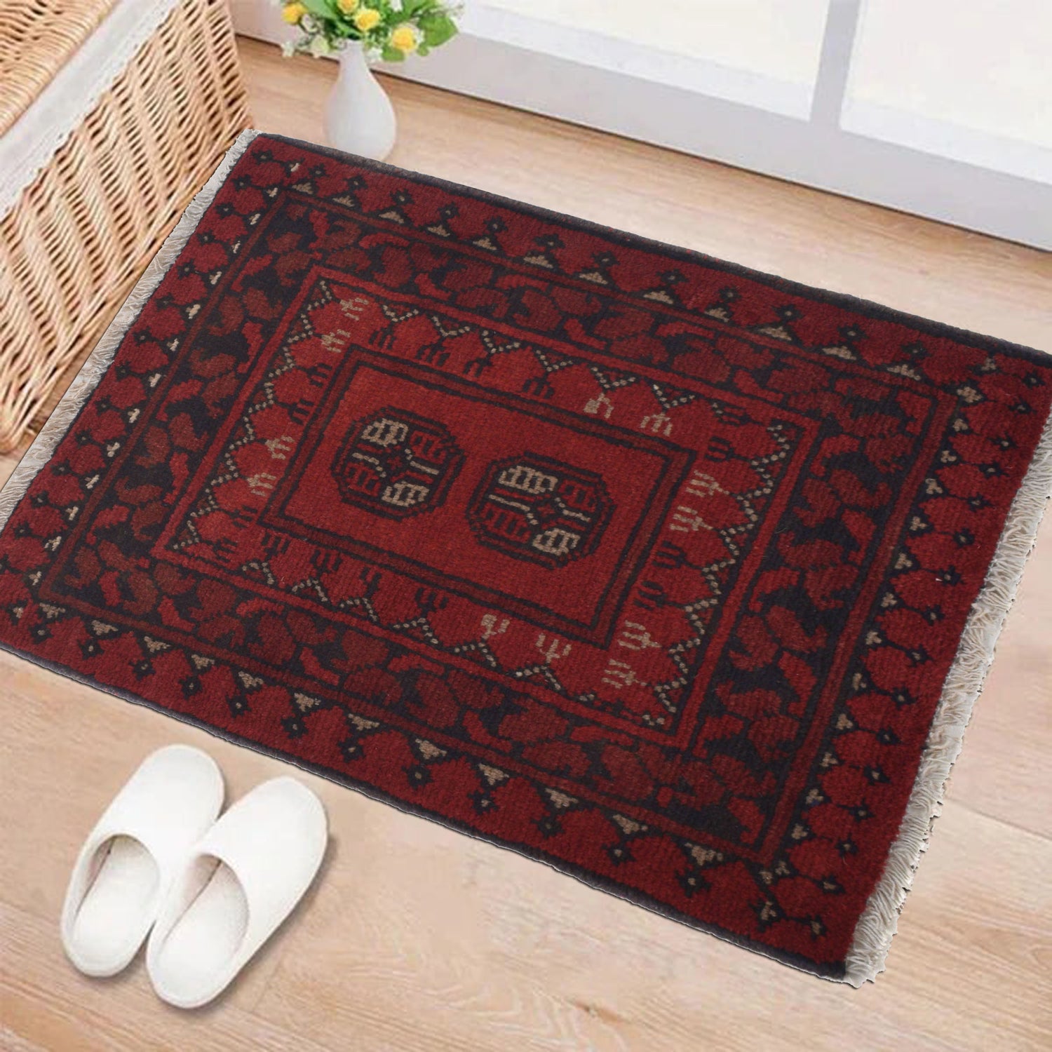 Red Color Doormats 1' 8" x 2' 3" ft / 52 x 69 cm - No. W27241