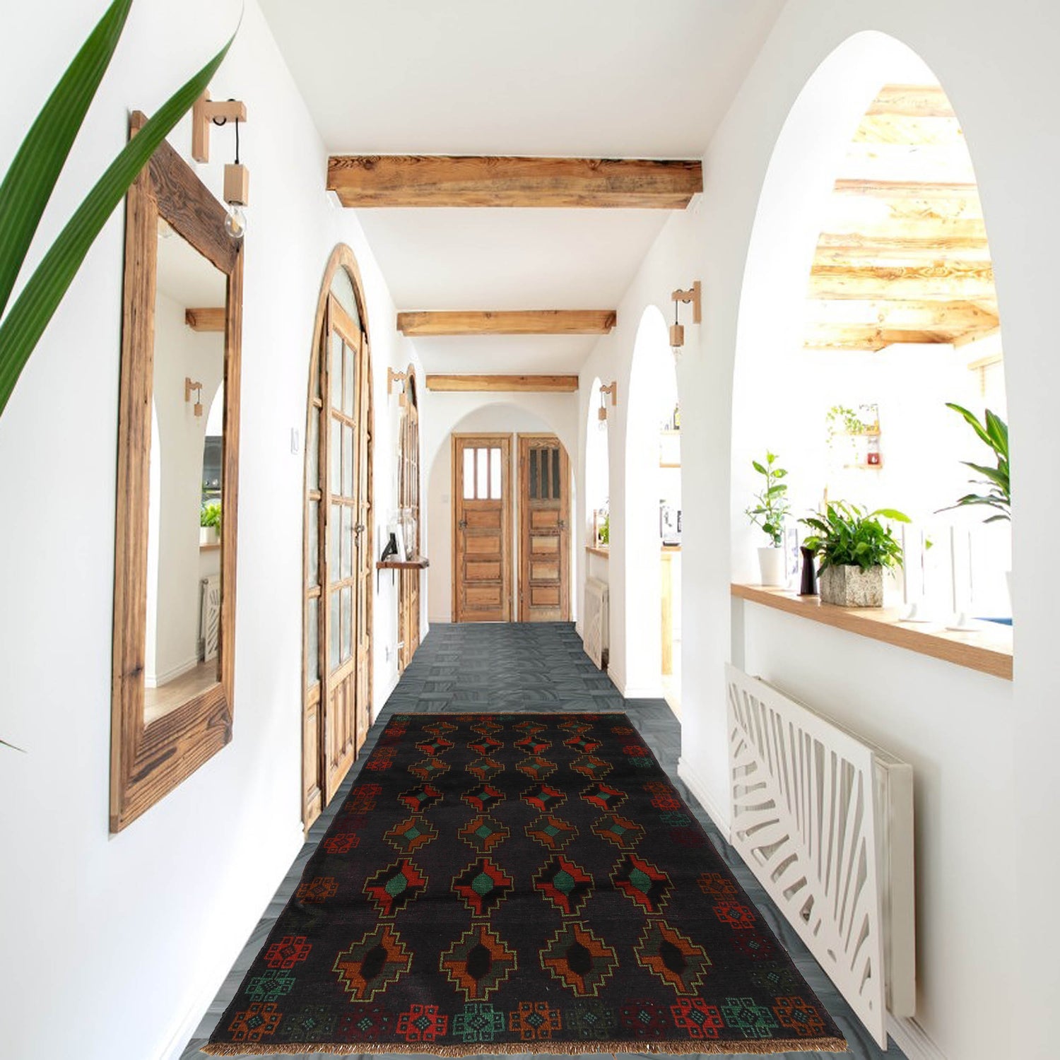 Handmade Balochi Rug 4' 2" x 6' 6" ft / 126 x 199 cm - No. W27287