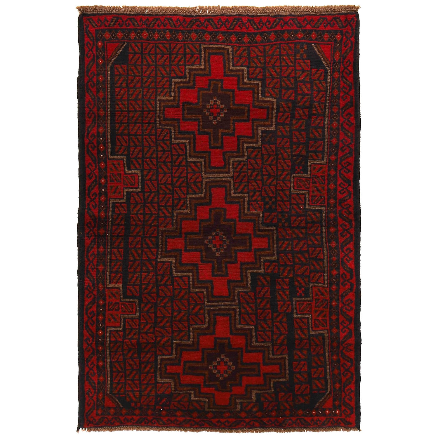 Handmade Balochi Rug 3' 10" x 5' 10" ft / 116 x 178 cm - No. W27291