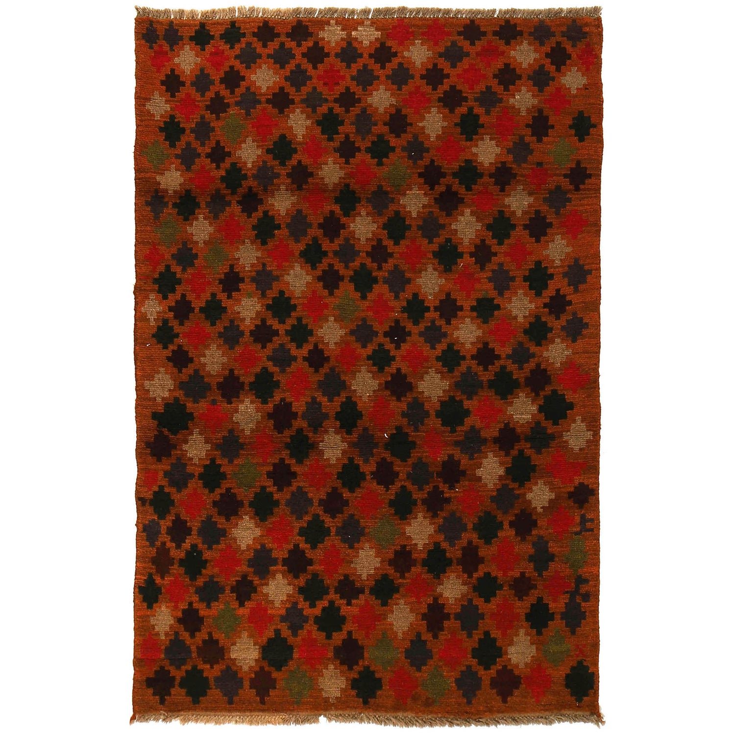 Handmade Balochi Rug 3' 8" x 5' 10" ft / 112 x 179 cm - No. W27308