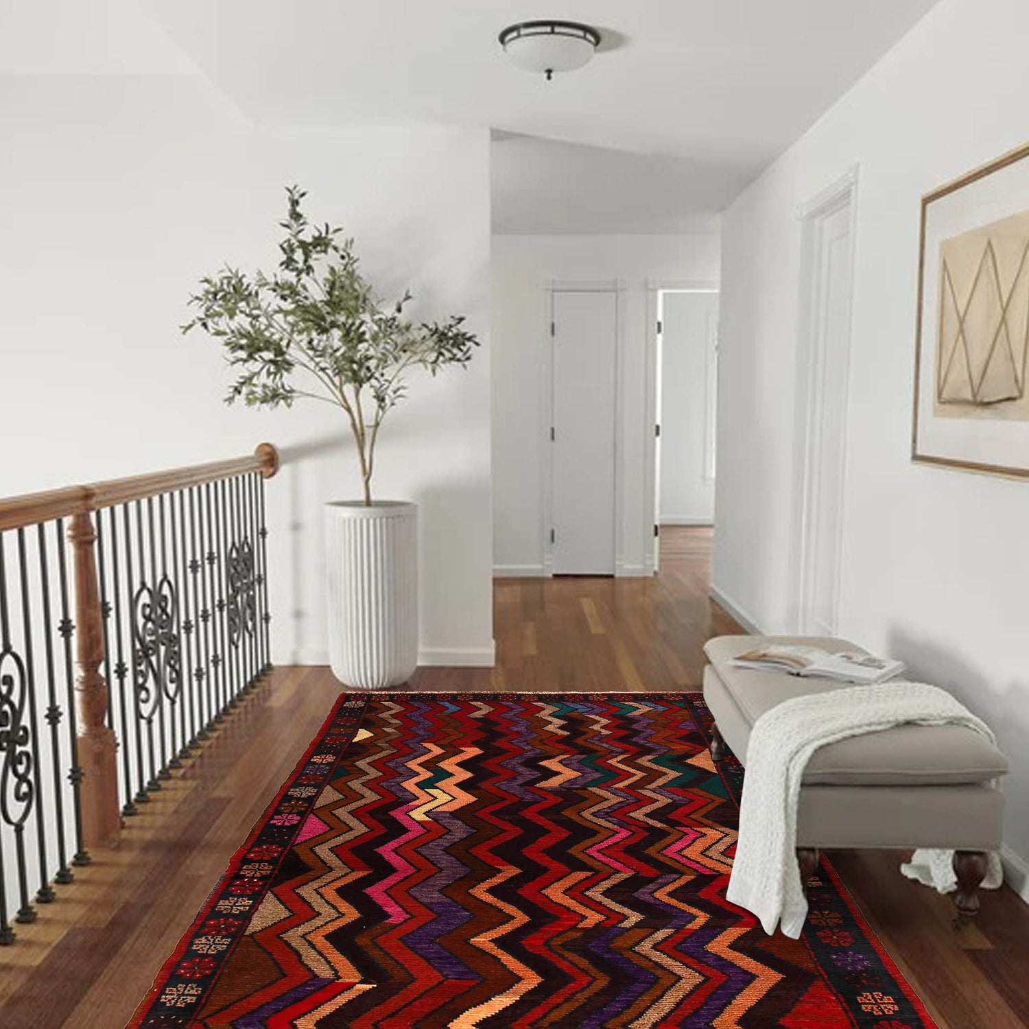 Handmade Balochi Rug 3' 9" x 6' 1" ft / 115 x 186 cm - No. W27309