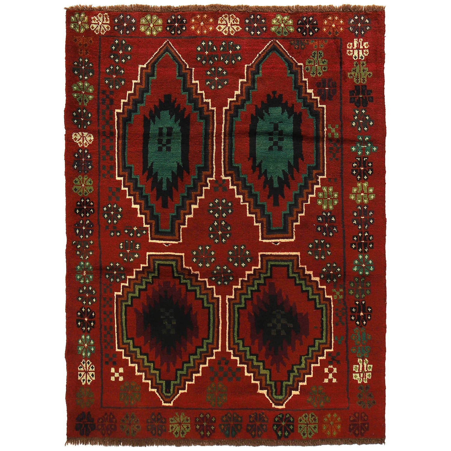 Handmade Balochi Rug 4' 4" x 5' 9" ft / 131 x 175 cm - No. W27312
