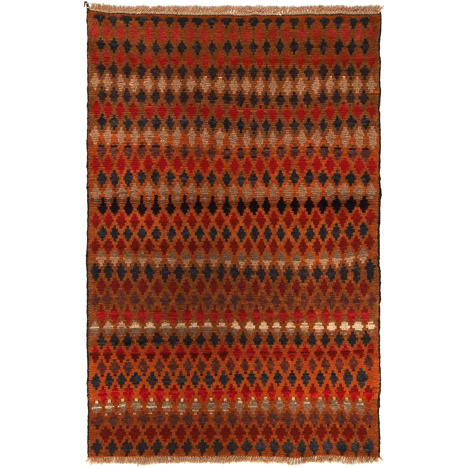 Handmade Balochi Rug 3' 7" x 5' 7" ft / 109 x 171 cm - No. W27327