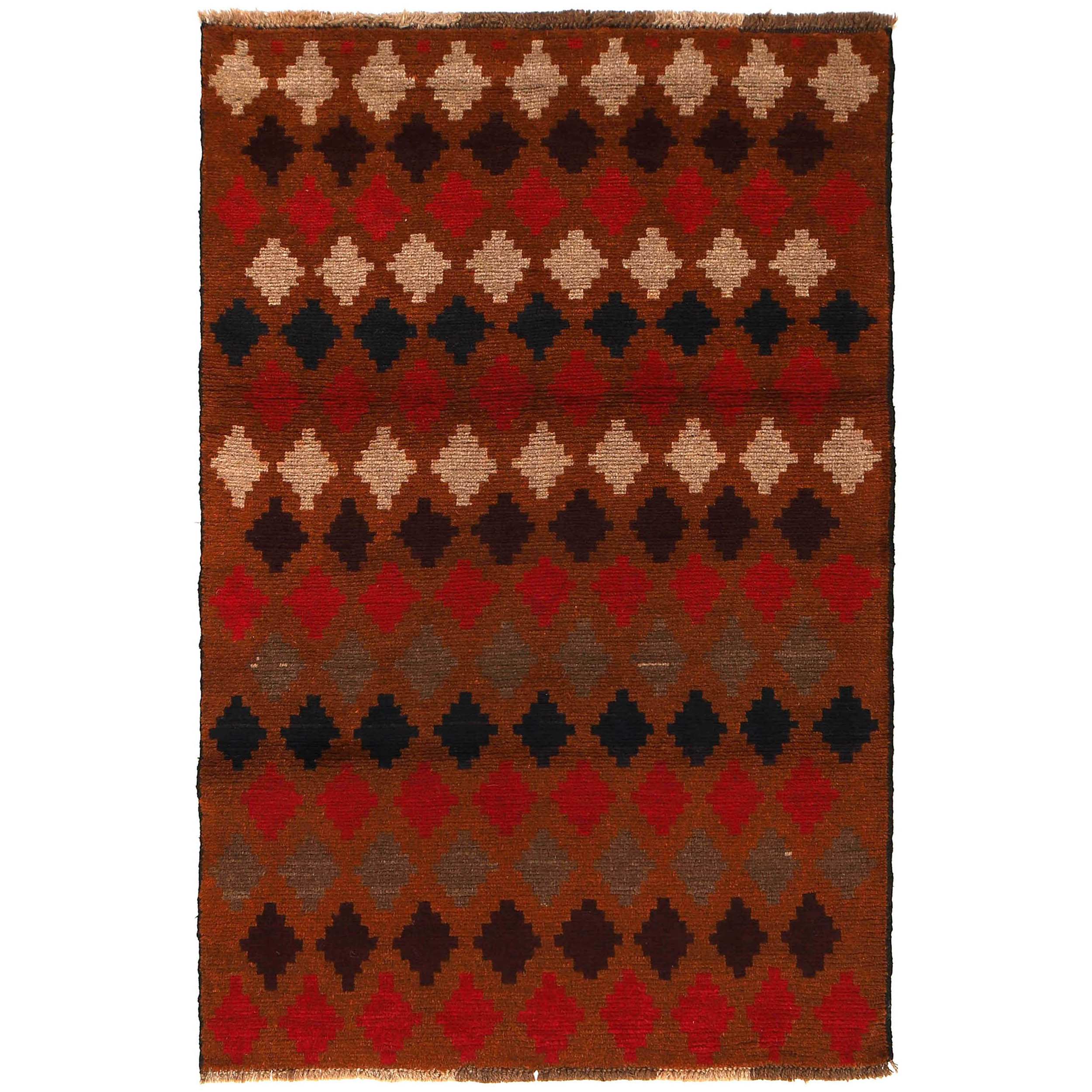 Handmade Balochi Rug 3' 9" x 6' 1" ft / 114 x 185 cm - No. W27328