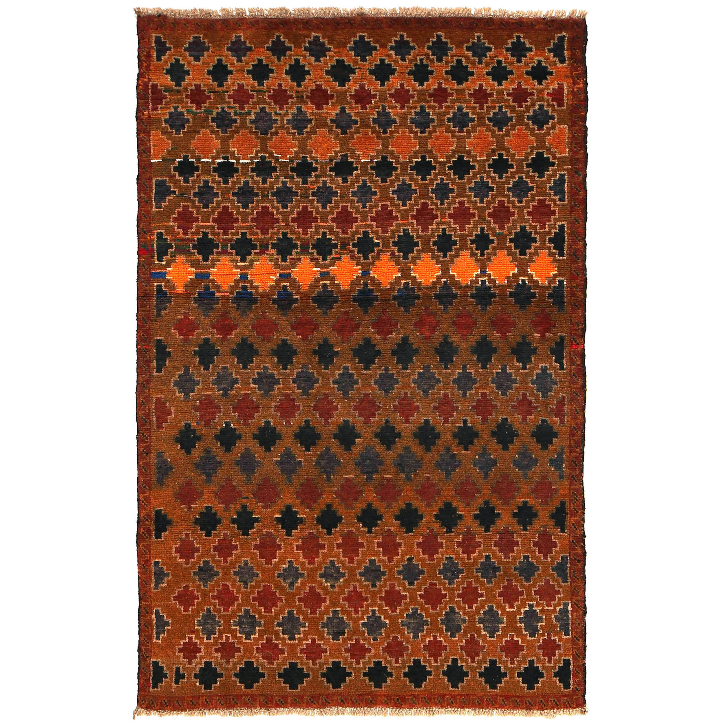 Handmade Balochi Rug 3' 8" x 5' 11" ft / 113 x 181 cm - No. W27332