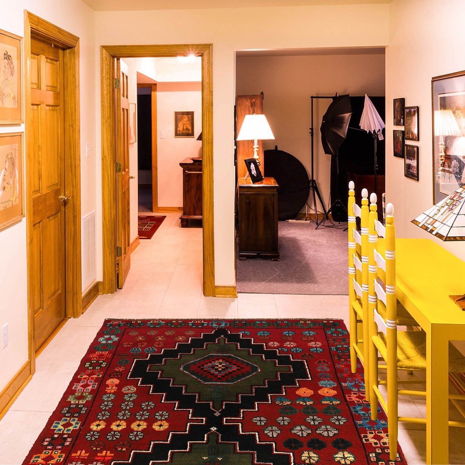 Handmade Balochi Rug 4' 2" x 6' 7" ft / 126 x 201 cm - No. W27349