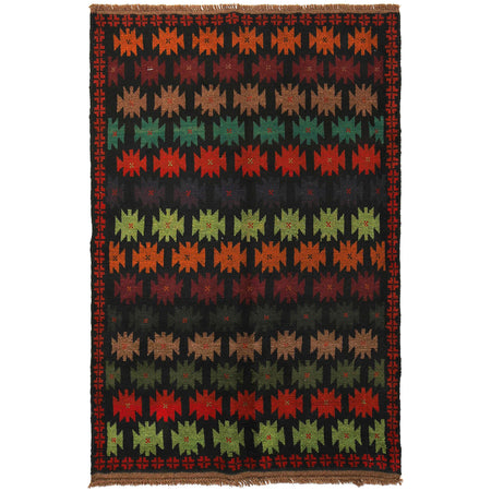 Handmade Balochi Rug 4' 3" x 6' 5" ft / 129 x 195 cm - No. W27357