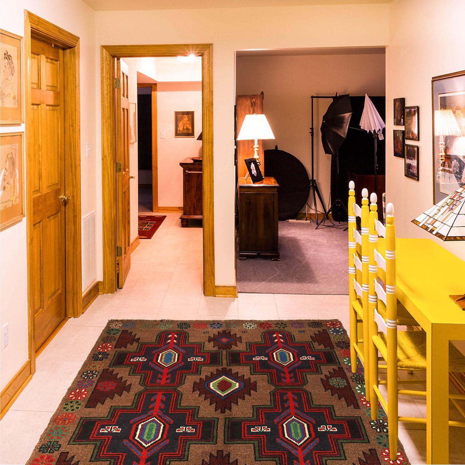 Handmade Balochi Rug 4' 2" x 6' 3" ft / 126 x 191 cm - No. W27368