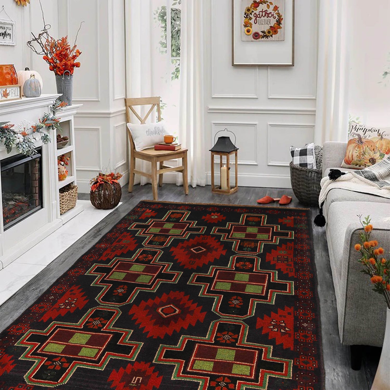 Handmade Balochi Rug 4' 4" x 6' 7" ft / 132 x 201 cm - No. W27375