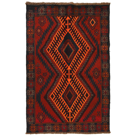 Handmade Balochi Rug 3' 8" x 5' 7" ft / 111 x 171 cm - No. W27382