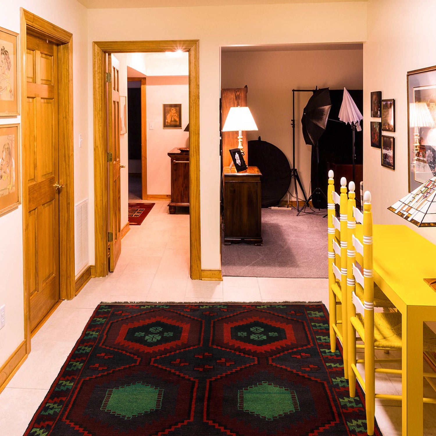 Handmade Balochi Rug 4' 2" x 6' 8" ft / 126 x 202 cm - No. W27387