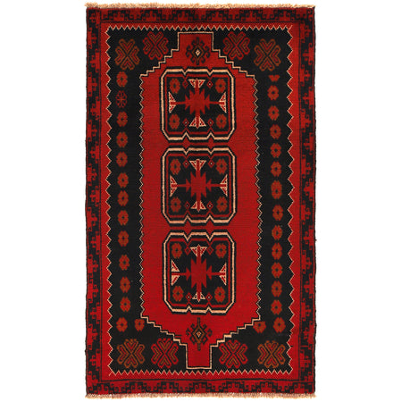 Handmade Balochi Rug 3' 8" x 6' 2" ft / 111 x 187 cm - No. W27410