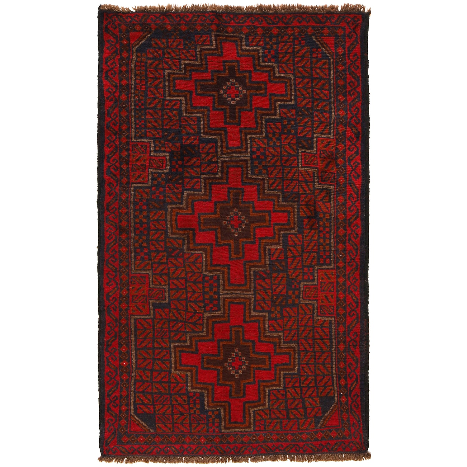 Handmade Balochi Rug 3' 10" x 5' 11" ft / 117 x 181 cm - No. W27411