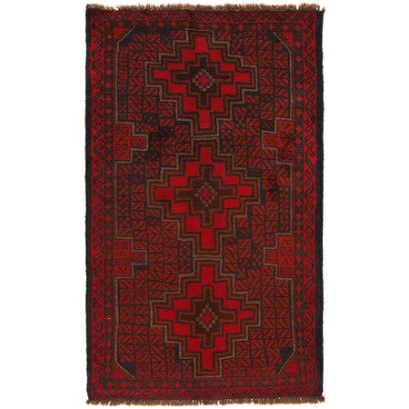 Handmade Balochi Rug 3' 10" x 5' 11" ft / 117 x 181 cm - No. W27411