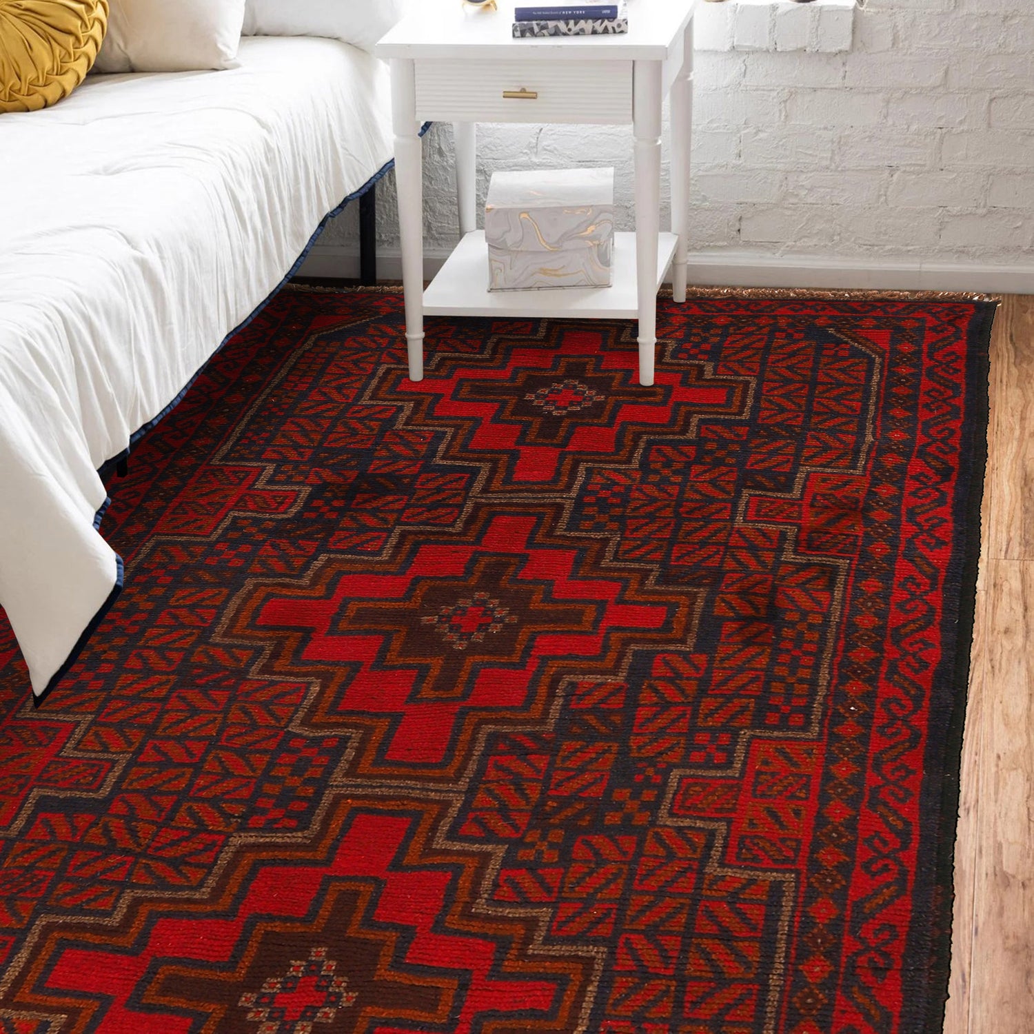 Handmade Balochi Rug 3' 10" x 5' 11" ft / 117 x 181 cm - No. W27411