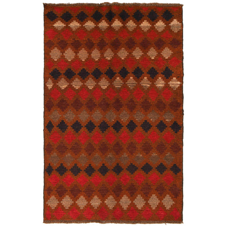 Tribal Baloch Rug 3' 10" x 5' 11" ft / 116 x 181 cm - No. W27424