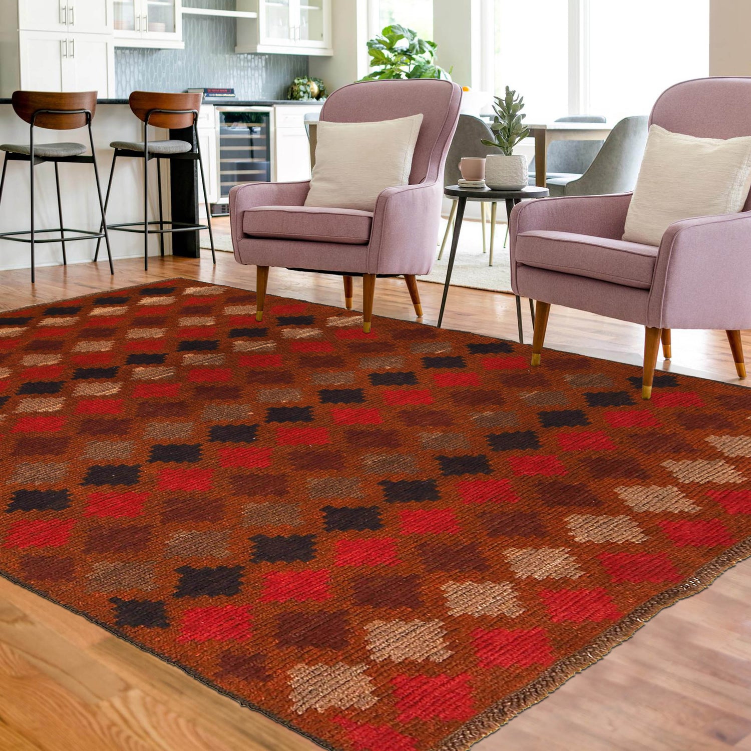 Tribal Baloch Rug 3' 10" x 5' 11" ft / 116 x 181 cm - No. W27424