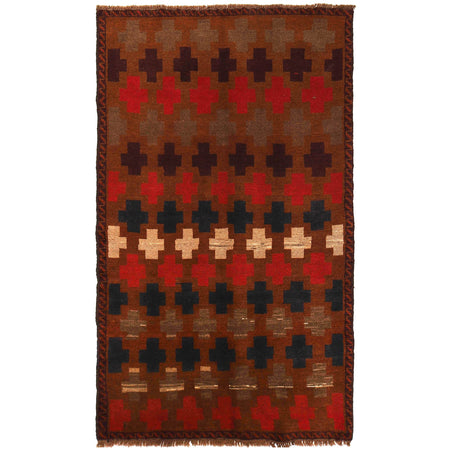 Tribal Baloch Rug 3' 8" x 6' 4" ft / 111 x 194 cm - No. W27425