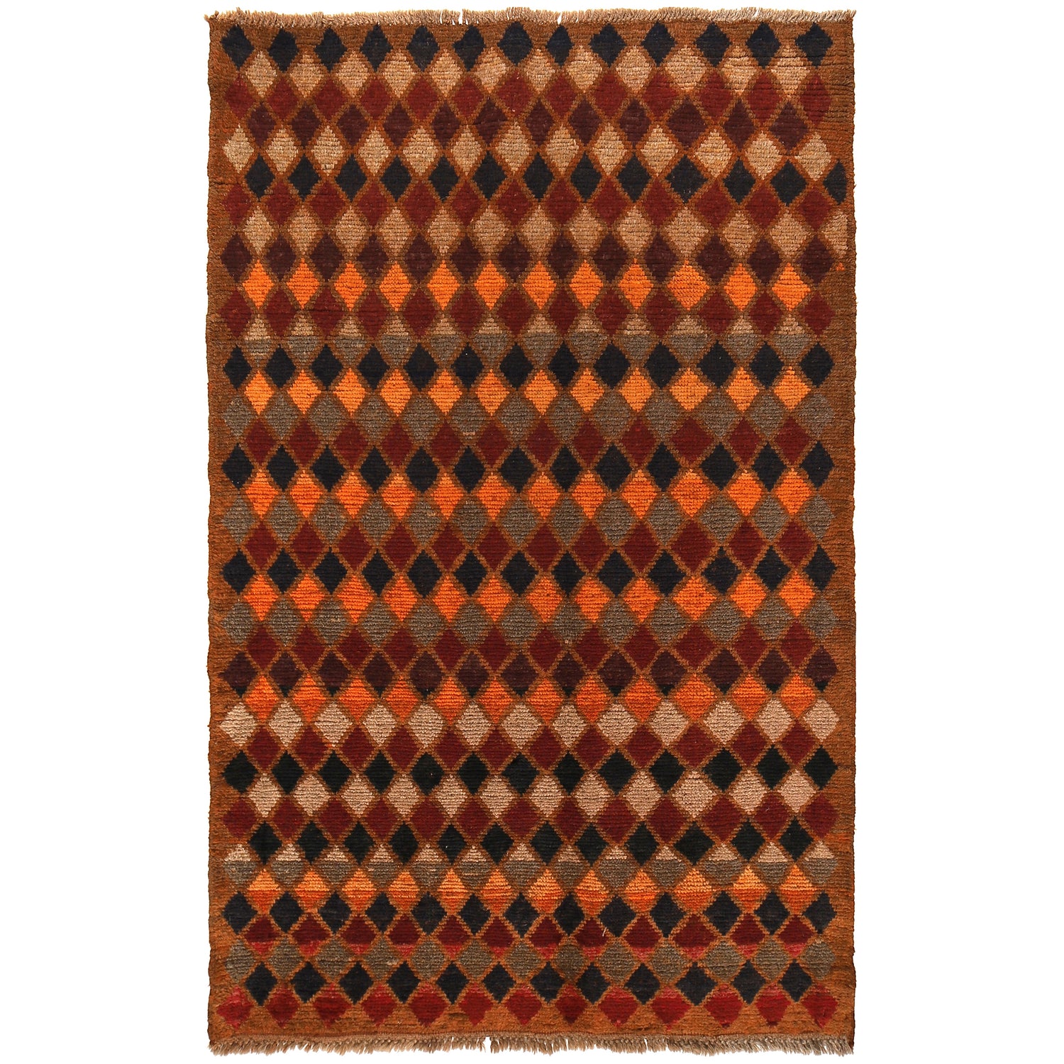 Tribal Baloch Rug 3' 10" x 6' 2" ft / 118 x 187 cm - No. W27428