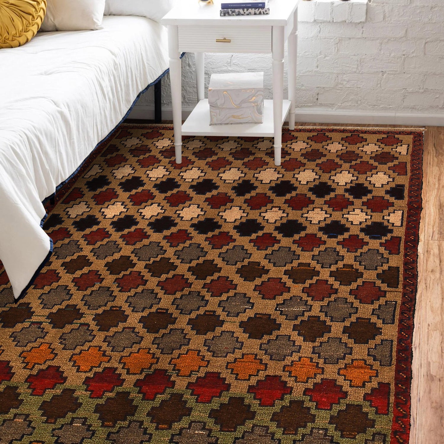 Tribal Baloch Rug 3' 10" x 5' 12" ft / 117 x 182 cm - No. W27430