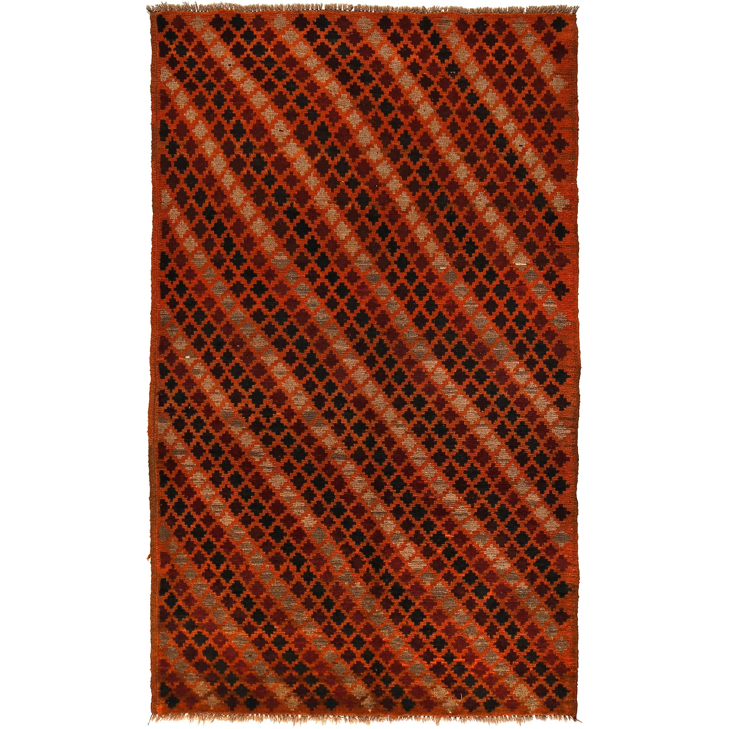 Tribal Baloch Rug 3' 10" x 6' 6" ft / 117 x 197 cm - No. W27432