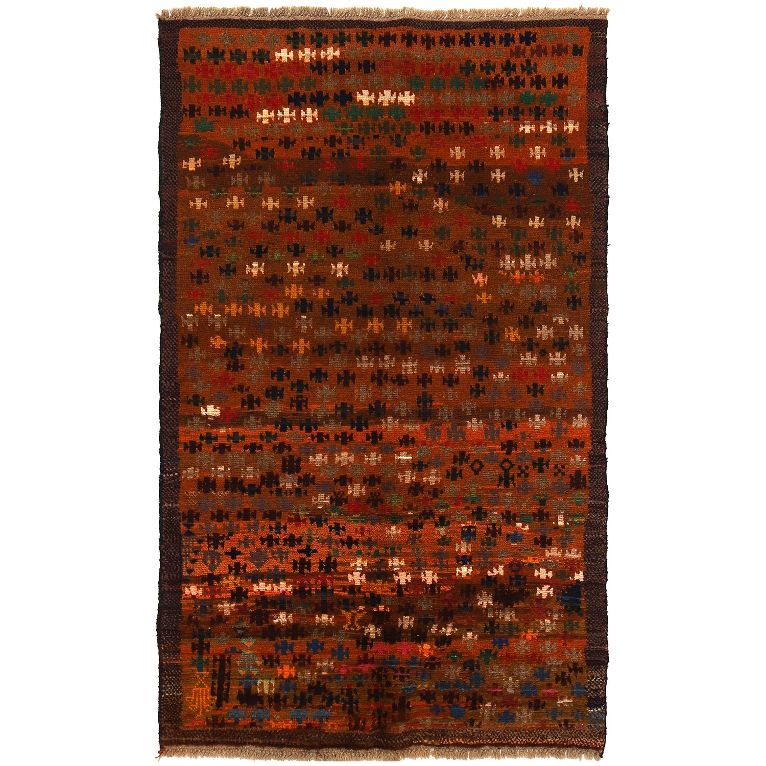 Tribal Baloch Rug 3' 7" x 6' 0" ft / 109 x 183 cm - No. W27438
