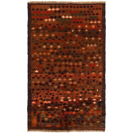 Tribal Baloch Rug 3' 7" x 6' 0" ft / 109 x 183 cm - No. W27438