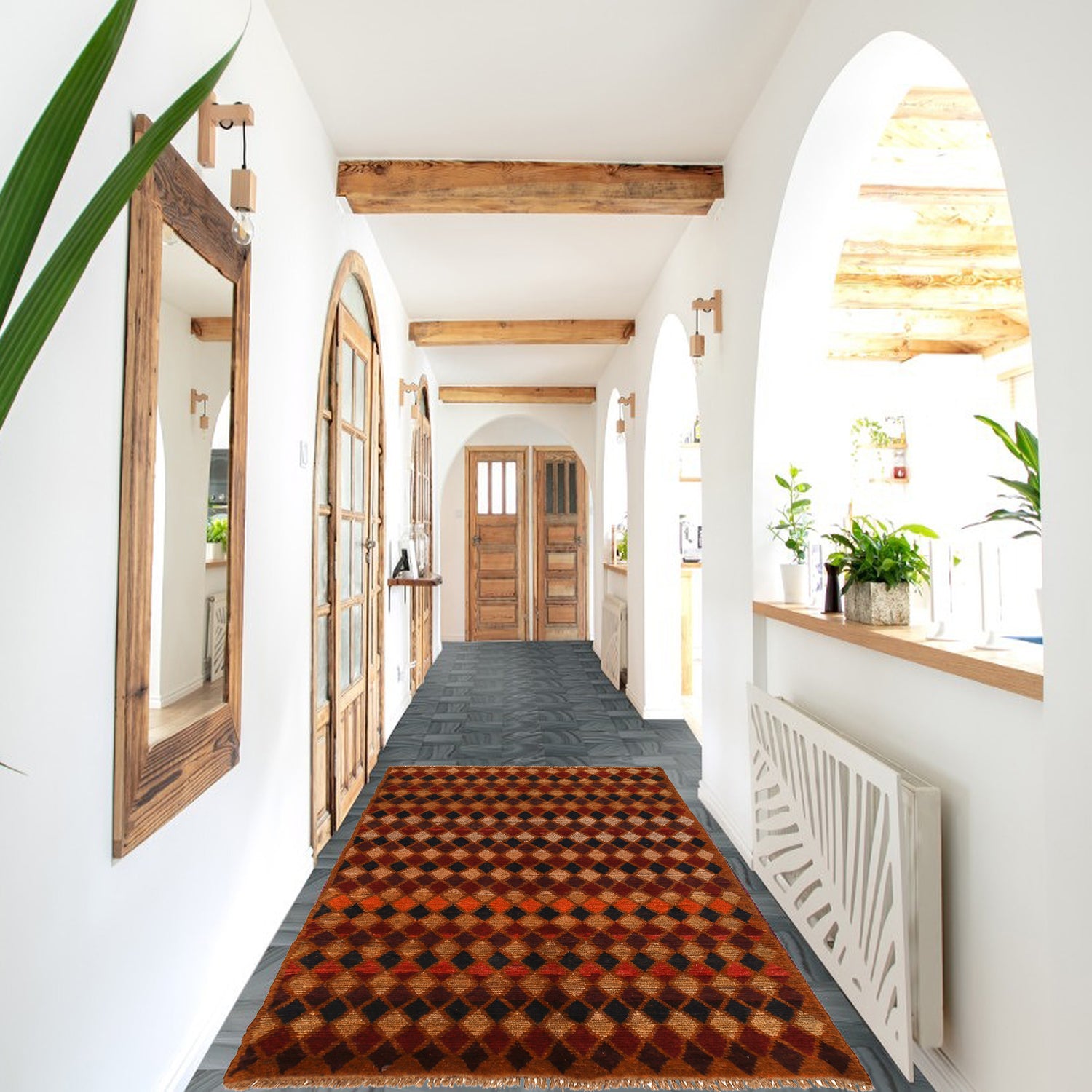 Tribal Baloch Rug 3' 9" x 6' 2" ft / 115 x 187 cm - No. W27440