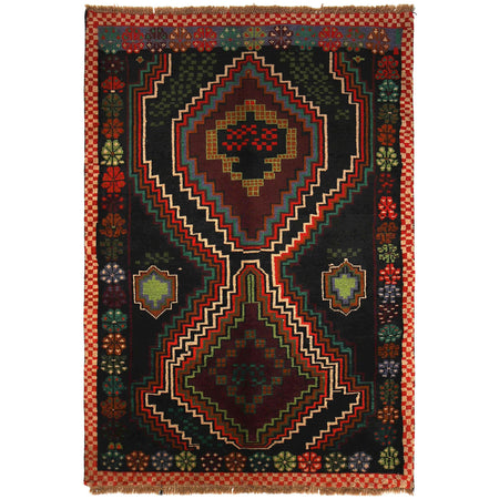 Tribal Baloch Rug 4' 1" x 5' 11" ft / 125 x 180 cm - No. W27442