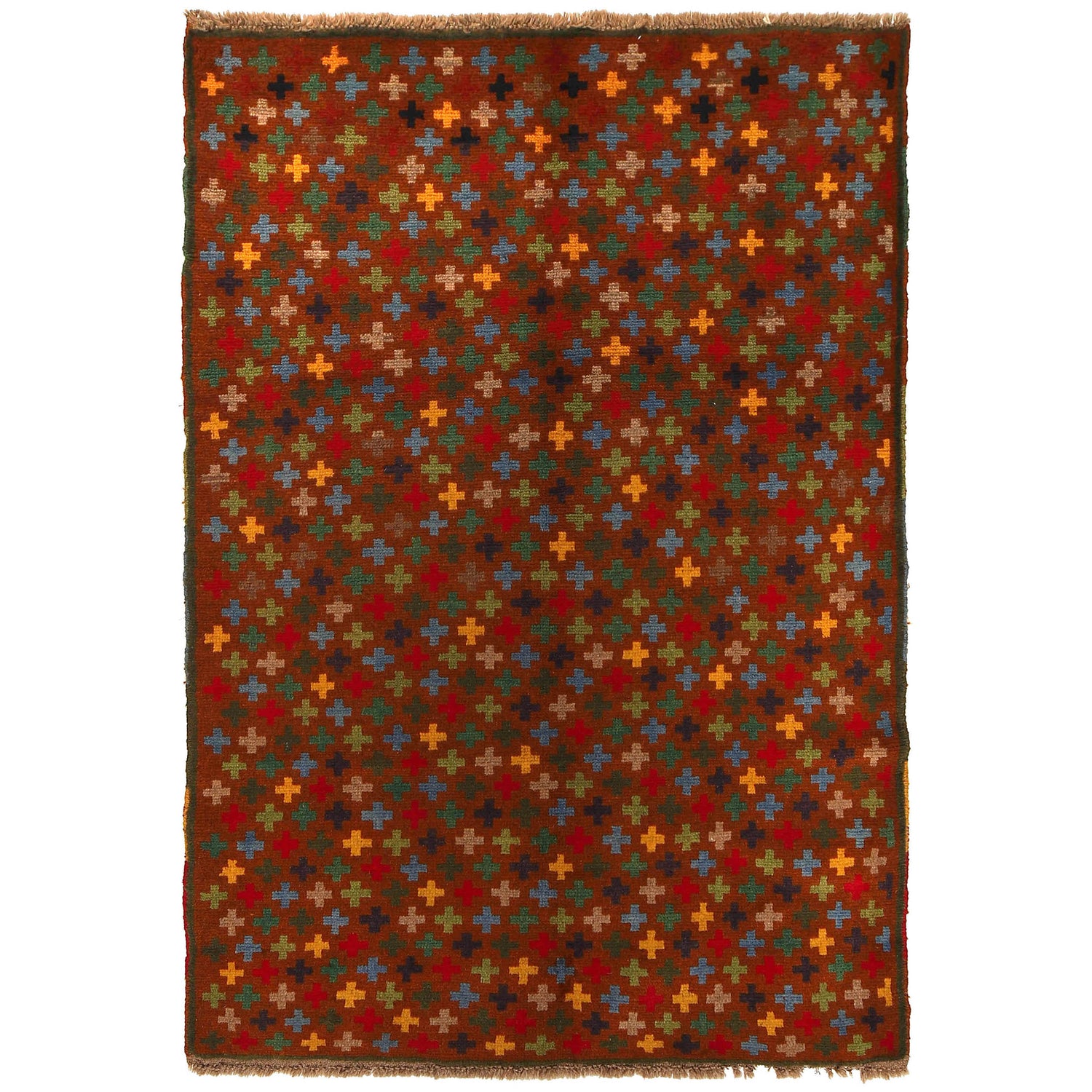 Tribal Baloch Rug 3' 11" x 6' 2" ft / 120 x 188 cm - No. W27446