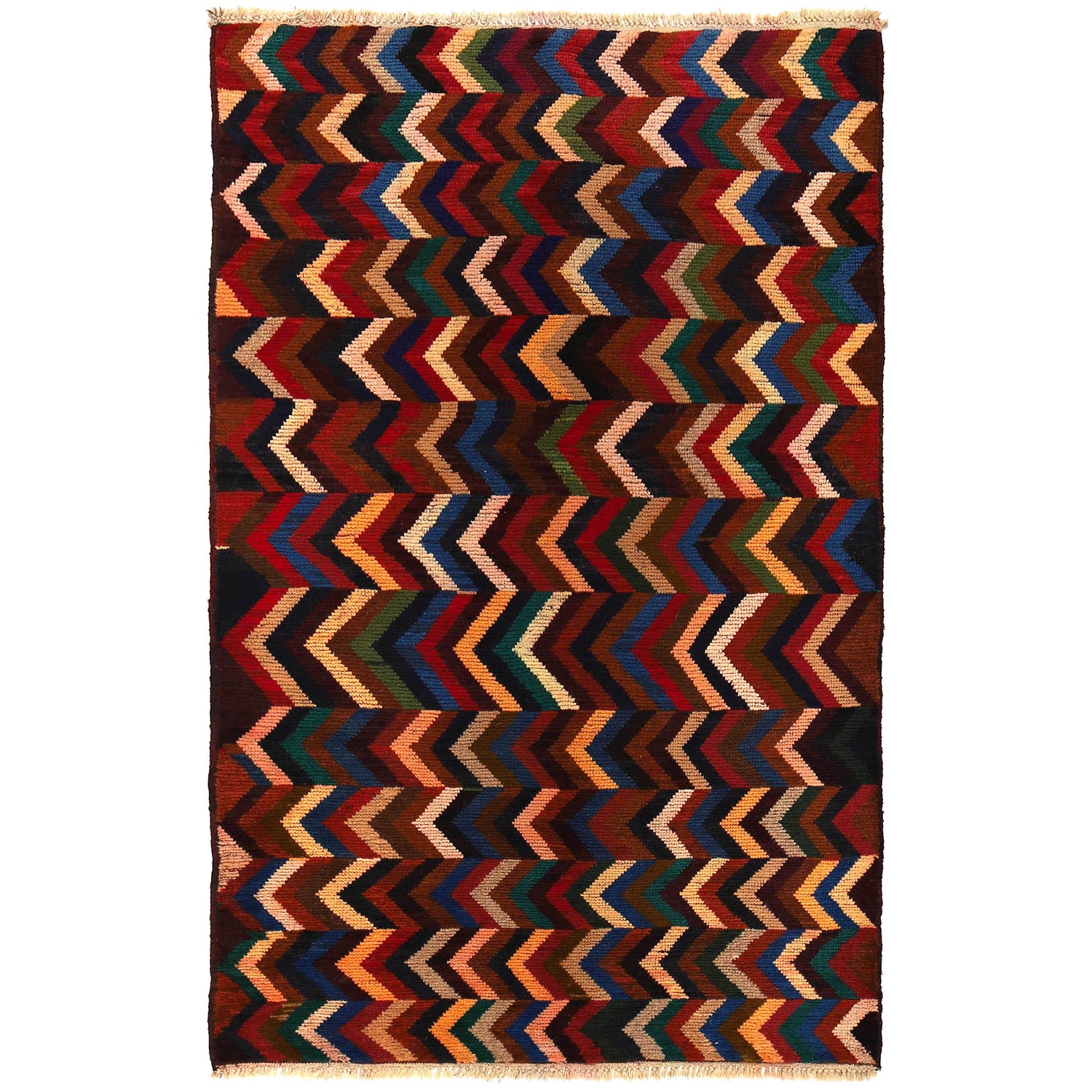 Tribal Baloch Rug 3' 11" x 6' 2" ft / 120 x 188 cm - No. W27449