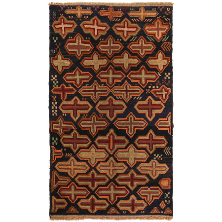 Tribal Baloch Rug 3' 3" x 5' 12" ft / 100 x 182 cm - No. W27452