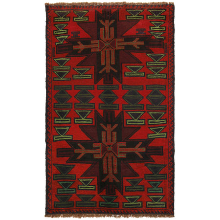 Tribal Baloch Rug 4' 0" x 6' 8" ft / 122 x 203 cm - No. W27454
