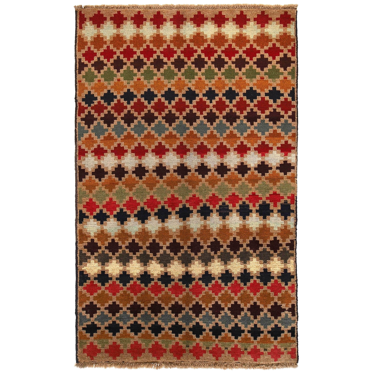 Tribal Baloch Rug 3' 9" x 6' 4" ft / 114 x 194 cm - No. W27455