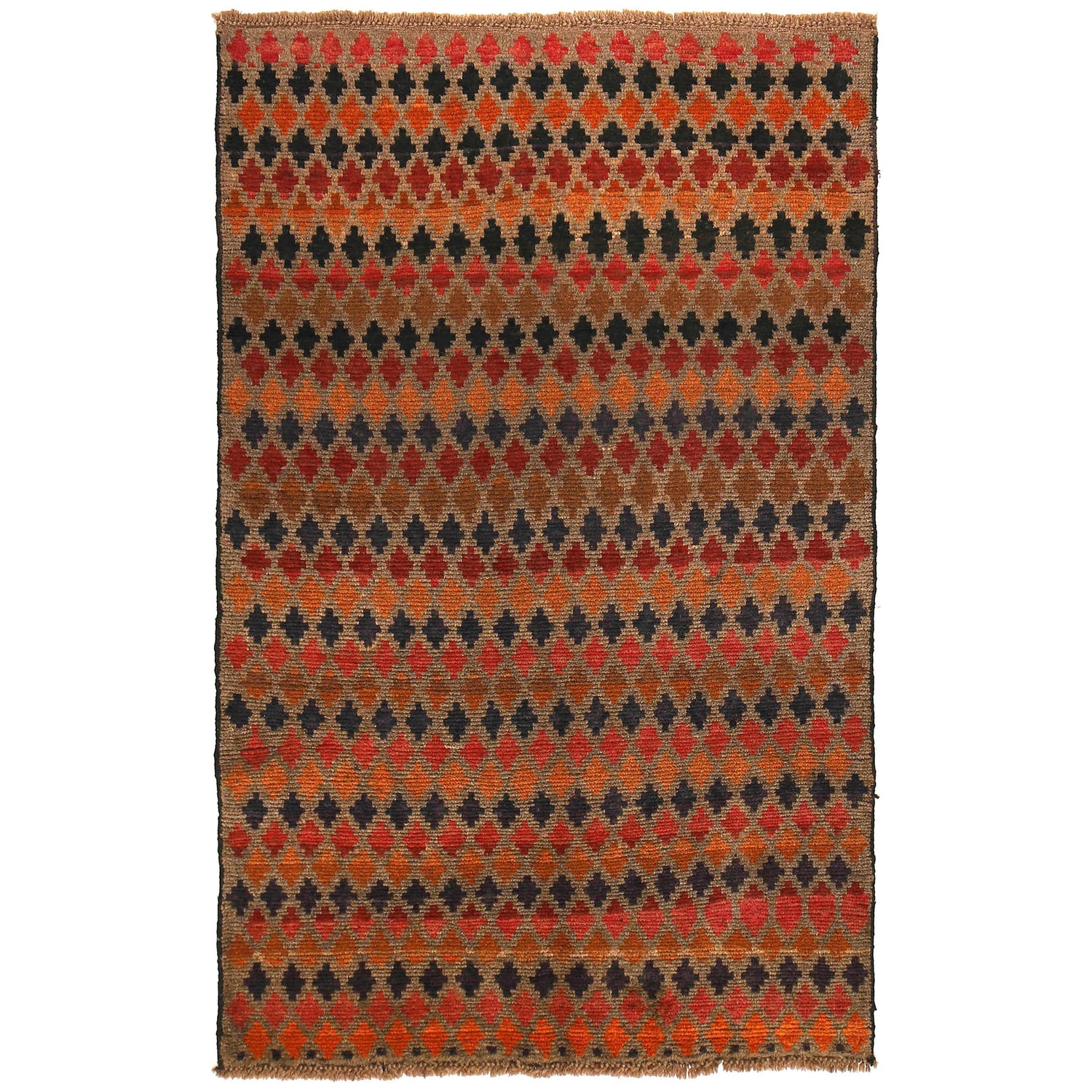 Tribal Baloch Rug 3' 7" x 5' 9" ft / 110 x 174 cm - No. W27457