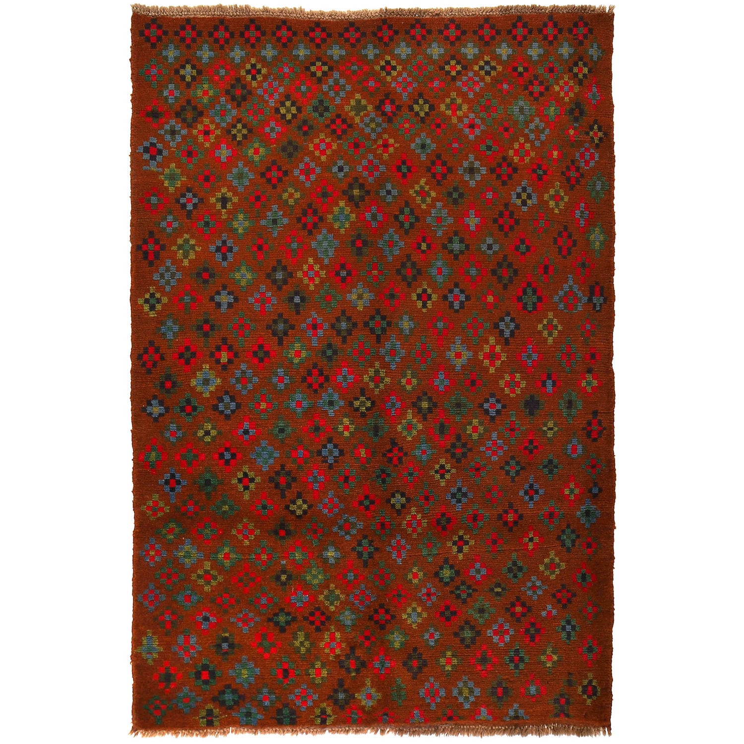 Tribal Baloch Rug 4' 0" x 6' 1" ft / 123 x 186 cm - No. W27458