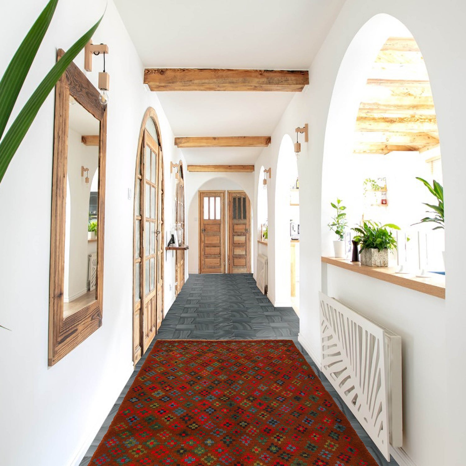 Tribal Baloch Rug 4' 0" x 6' 1" ft / 123 x 186 cm - No. W27458