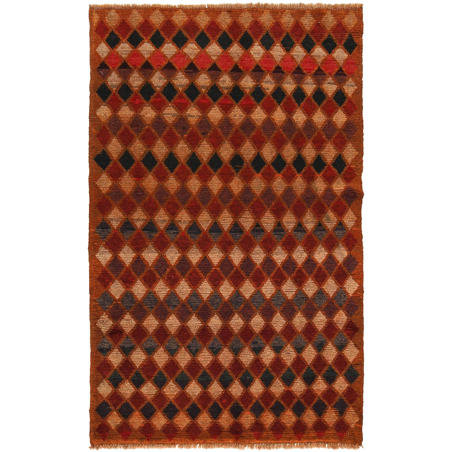 Tribal Baloch Rug 3' 9" x 6' 3" ft / 114 x 190 cm - No. W27460