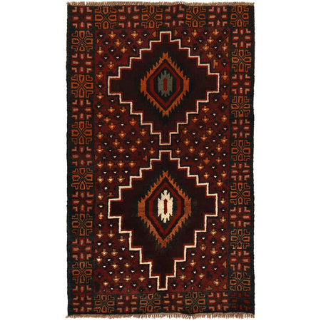 Tribal Baloch Rug 3' 8" x 6' 1" ft / 111 x 186 cm - No. W27463