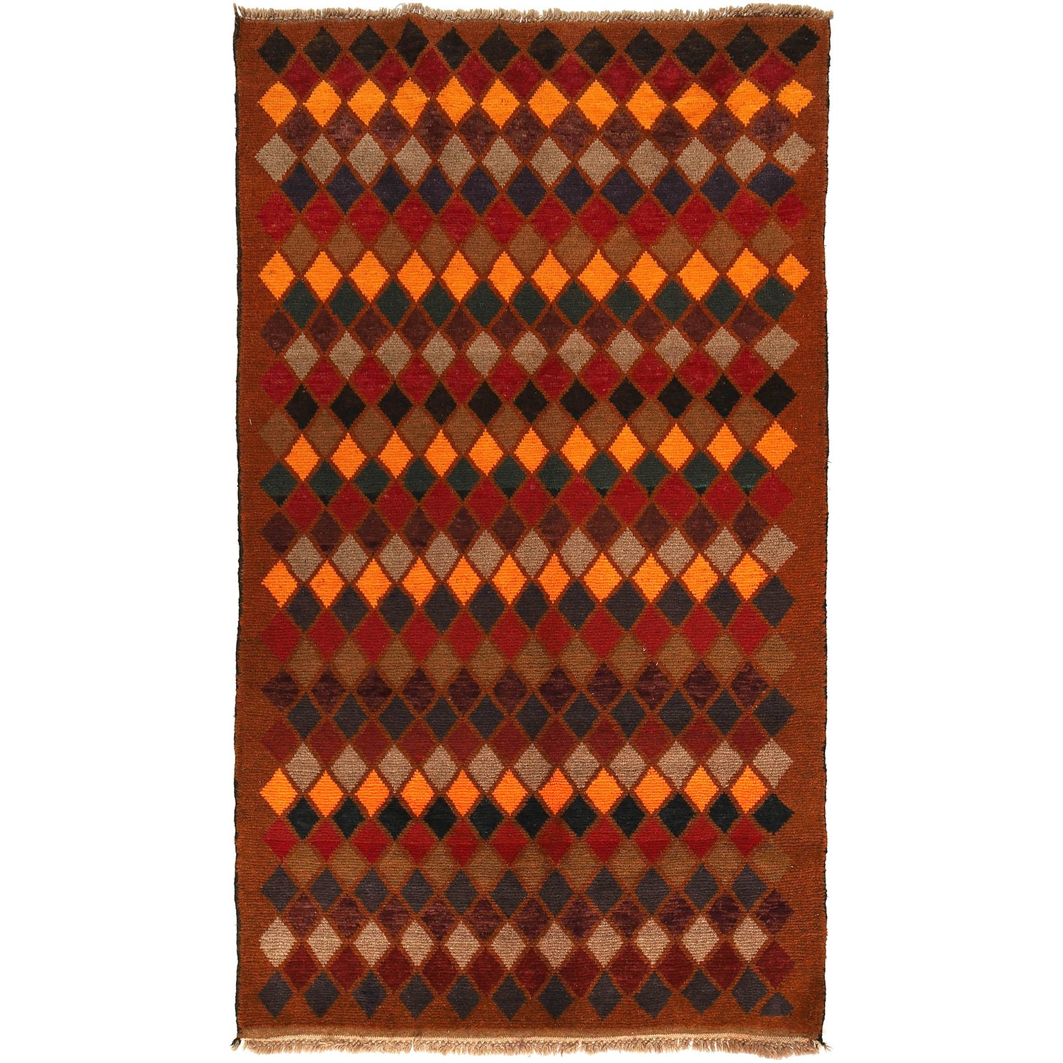 Tribal Baloch Rug 3' 8" x 6' 4" ft / 112 x 193 cm - No. W27464