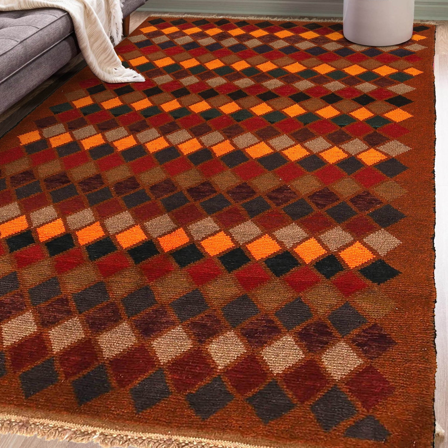 Tribal Baloch Rug 3' 8" x 6' 4" ft / 112 x 193 cm - No. W27464