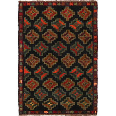 Tribal Baloch Rug 3' 11" x 6' 1" ft / 119 x 186 cm - No. W28018